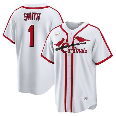 Men's Nike Ozzie Smith White St. Louis Cardinals Home Cooperstown Collection Player Jersey