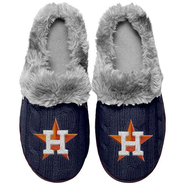 Women's Houston Astros Cable Knit Slide Slippers