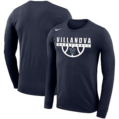 Men's Nike Navy Villanova Wildcats Basketball Drop Legend Long Sleeve Performance T-Shirt