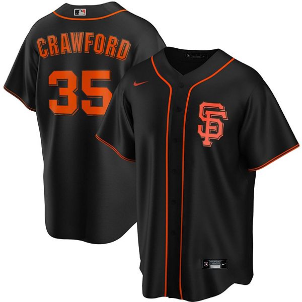Men's Nike Brandon Crawford Black San Francisco Giants Alternate 2020 Replica Player Jersey
