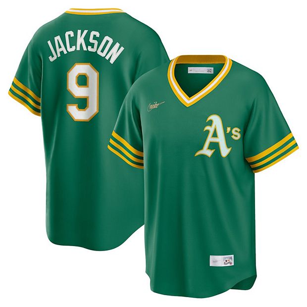 Men’s Nike Reggie Jackson Oakland Athletics Cooperstown Collection Green  Jersey