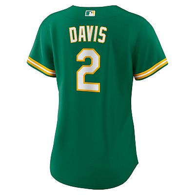 Women s Nike Khris Davis Green Oakland Athletics Alternate Replica Player Jersey