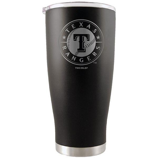 Texas Ranger Peagle 20 Oz Black White Green Tumbler With Lid 