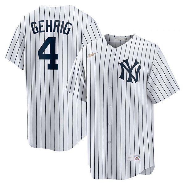 MAJESTIC Lou Gehrig #4 NY New York Yankees Jersey Cooperstown Collection Sz  M