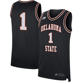Men's Nike #1 Black Oklahoma State Cowboys Retro Replica Basketball Jersey