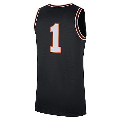 Men's Nike #1 Black Oklahoma State Cowboys Retro Replica Basketball Jersey