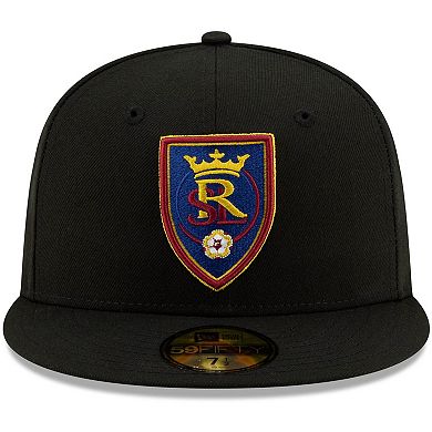 Men's New Era Black Real Salt Lake Primary Logo 59FIFTY Fitted Hat