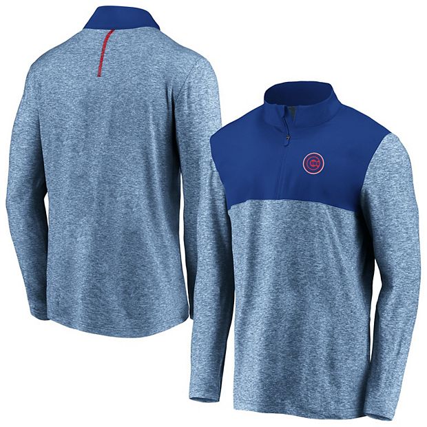 Chicago Cubs Iconic Brushed Poly Quarter Zip - Mens