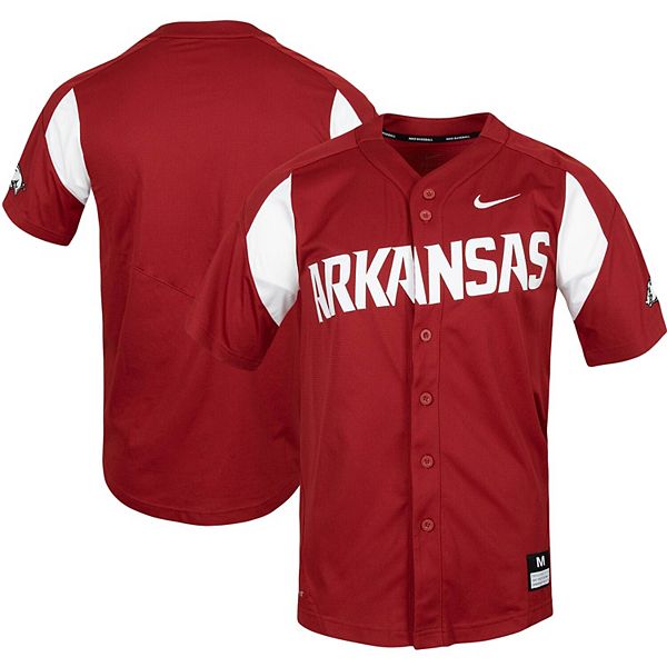 Men S Nike Cardinal Arkansas Razorbacks Vapor Untouchable Elite Full Button Replica Baseball Jersey