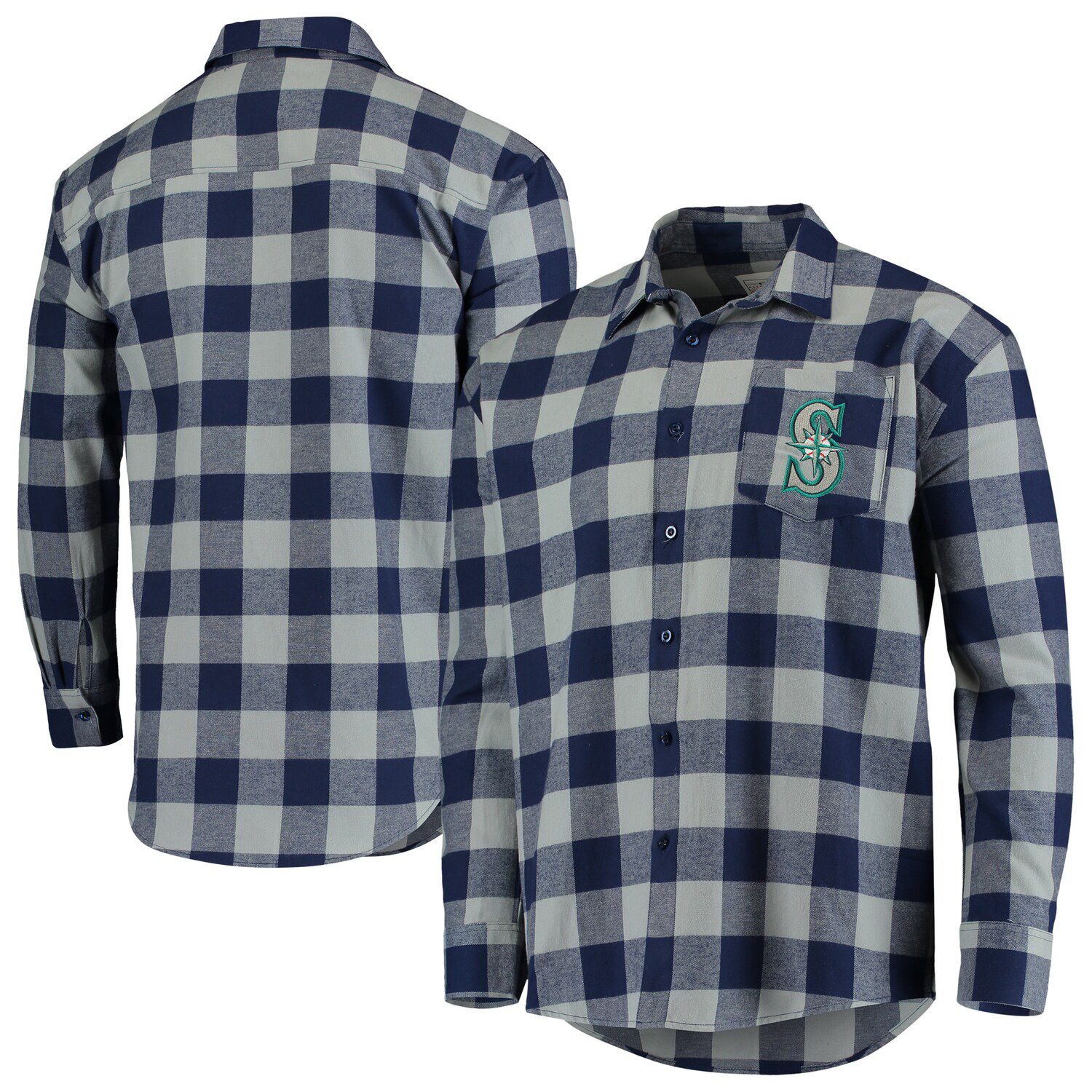 mariners button up shirt