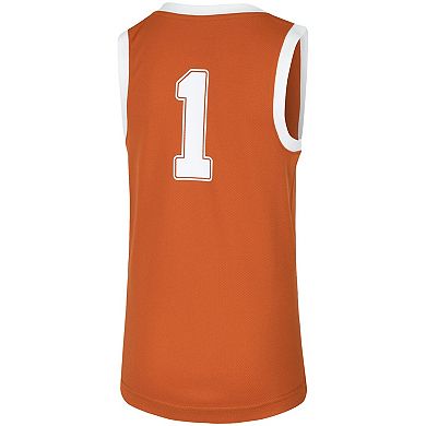 Youth Nike #1 Orange Texas Longhorns Replica Team Basketball Jersey