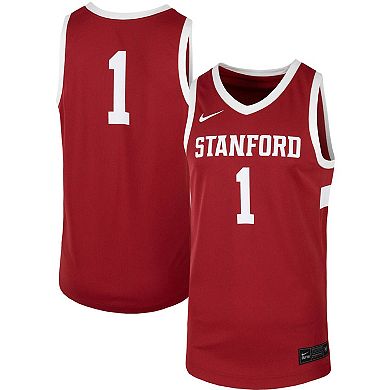 Men's Nike #1 Cardinal Stanford Cardinal Team Replica Basketball Jersey