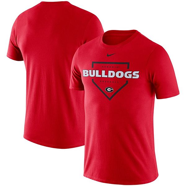 Men's Nike Red Georgia Bulldogs Baseball Plate Performance T-Shirt