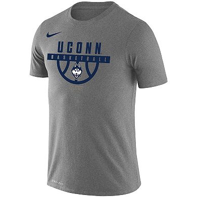 Men's Nike Heathered Gray UConn Huskies Basketball Drop Legend ...