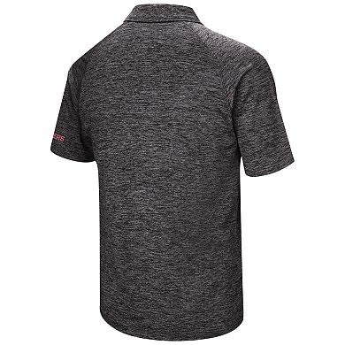 Men's Colosseum Black Indiana Hoosiers Big & Tall Down Swing Polo