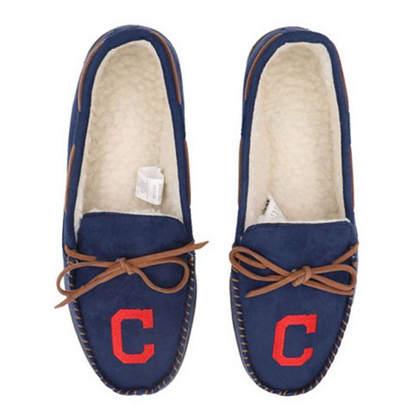 Men's Cleveland Indians Big Logo Moccasin Slippers