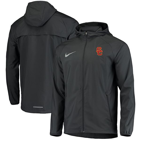 Men's Nike Anthracite USC Trojans School Logo Essential Raglan Jacket
