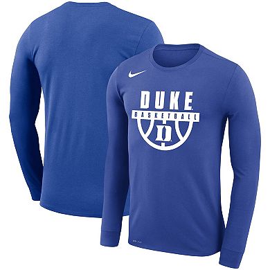 Men's Nike Royal Duke Blue Devils Basketball Drop Legend Long Sleeve Performance T-Shirt
