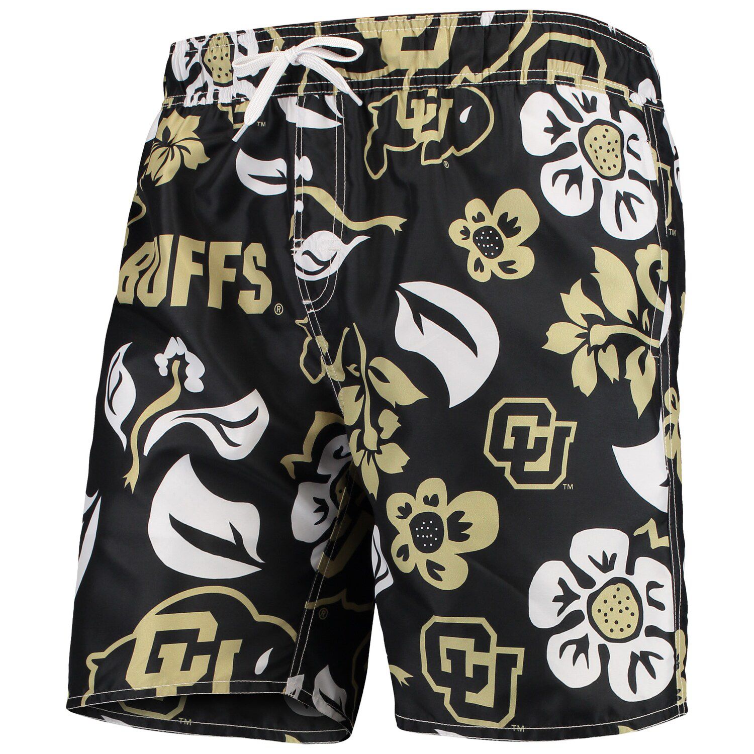 Wes and Willy Texas Tech Red Raiders Mens College Vintage Floral Swim Trunks