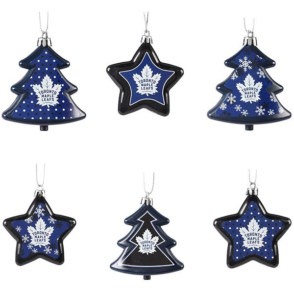 Toronto Maple Leafs SixPack Shatterproof Tree And Star Ornament Set