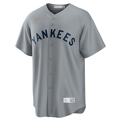Men's Nike Mickey Mantle Gray New York Yankees Road Cooperstown Collection Player Jersey