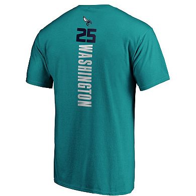 Men's Fanatics Branded PJ Washington Teal Charlotte Hornets Playmaker Name & Number Team Logo T-Shirt