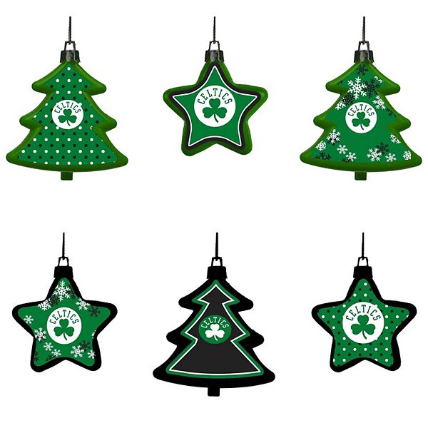 Dallas Cowboys Six-Pack Shatterproof Tree And Star Ornament Set