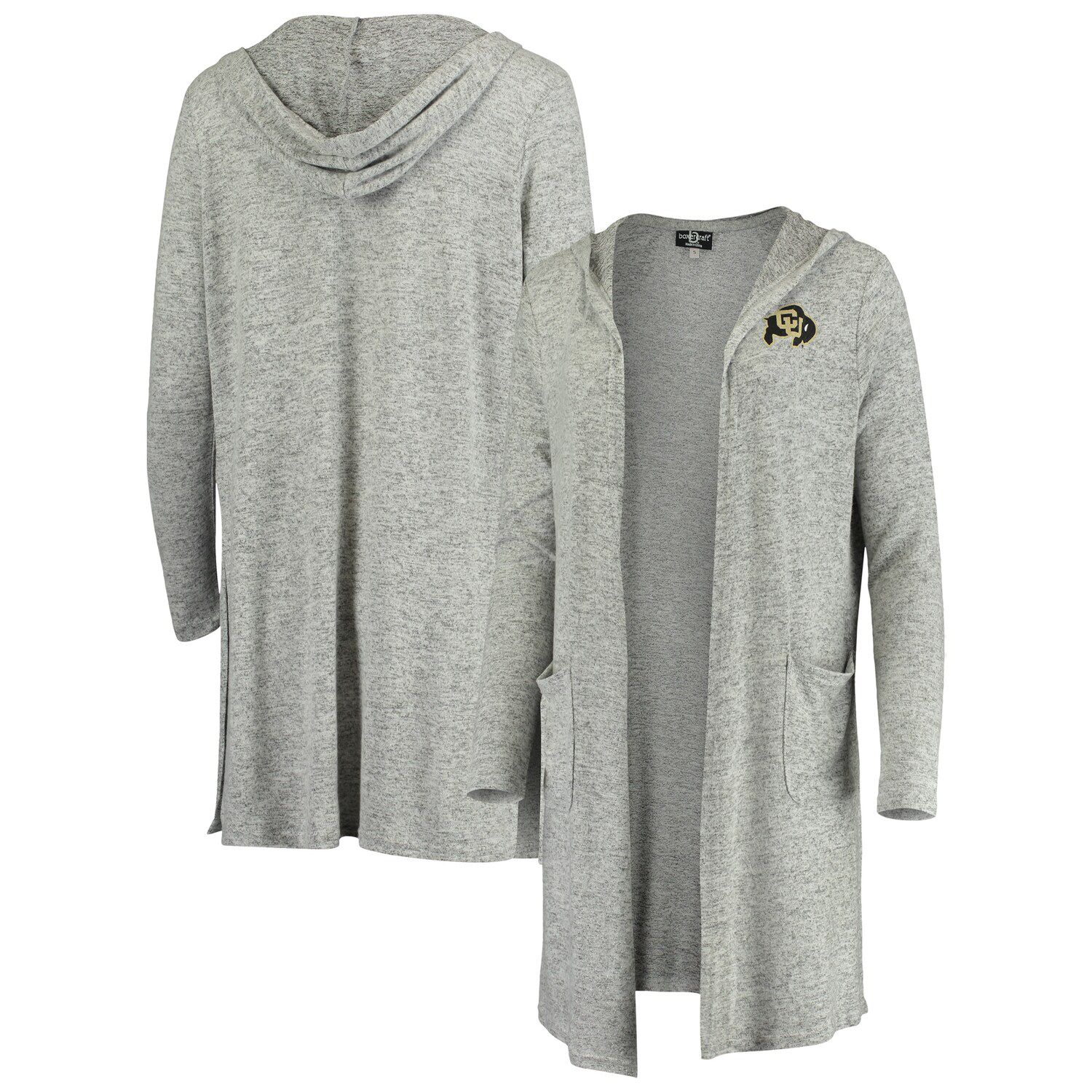 Image for Unbranded Women's Heathered Gray Colorado Buffaloes Cuddle Soft Duster Open Cardigan at Kohl's.