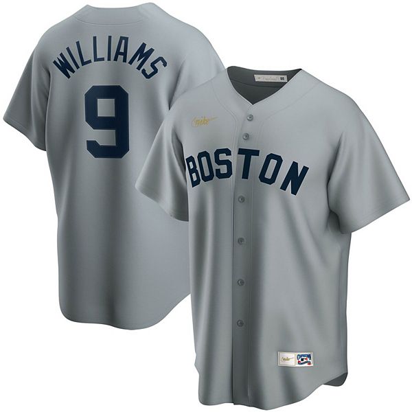 Men's Nike Ted Williams Gray Boston Red Sox Road Cooperstown Collection  Player Jersey