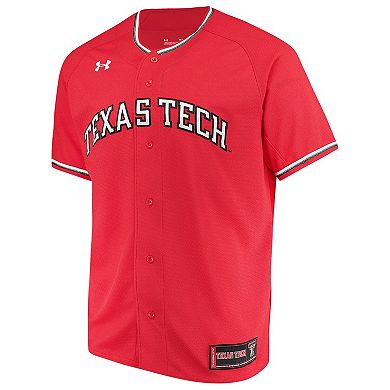 Men's Under Armour Red Texas Tech Red Raiders Performance Replica Baseball Jersey