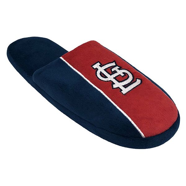 MLB St. Louis Cardinals Stripe Logo Dot Sole Slippers Size L by