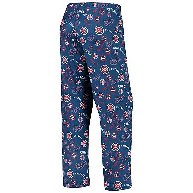 Women's Royal Chicago Cubs Retro Print Sleep Pants