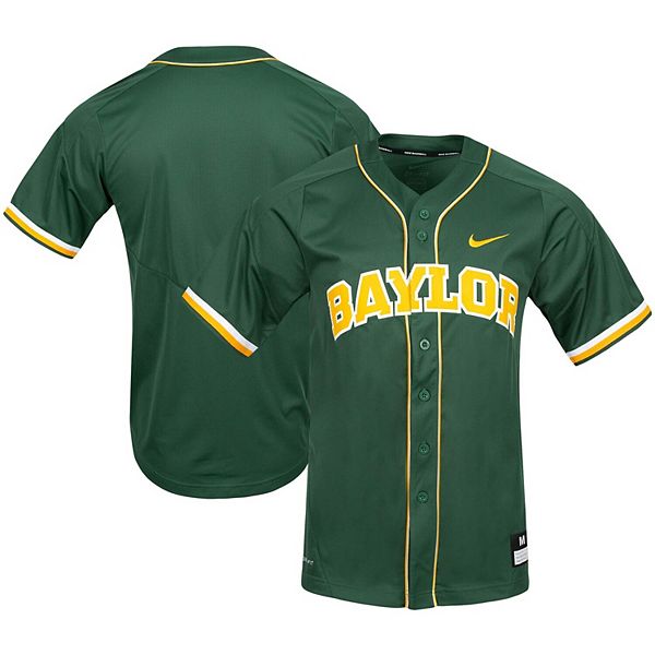 Men's Nike Green Baylor Bears Vapor Untouchable Elite Replica Full-Button  Baseball Jersey