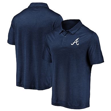 Men's Fanatics Branded Navy Atlanta Braves Iconic Striated Primary Logo Polo