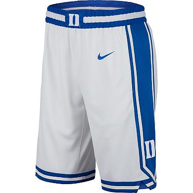 Men's Nike White Duke Blue Devils Replica Team Basketball Shorts