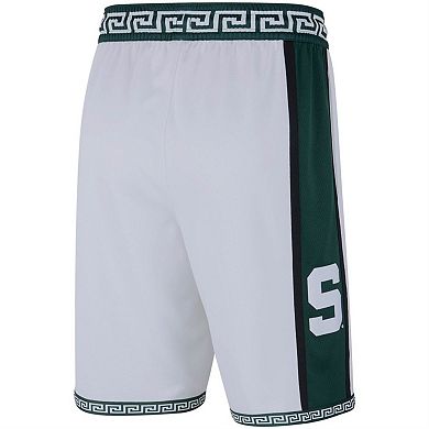 Men's Nike White Michigan State Spartans Limited Retro Basketball Shorts