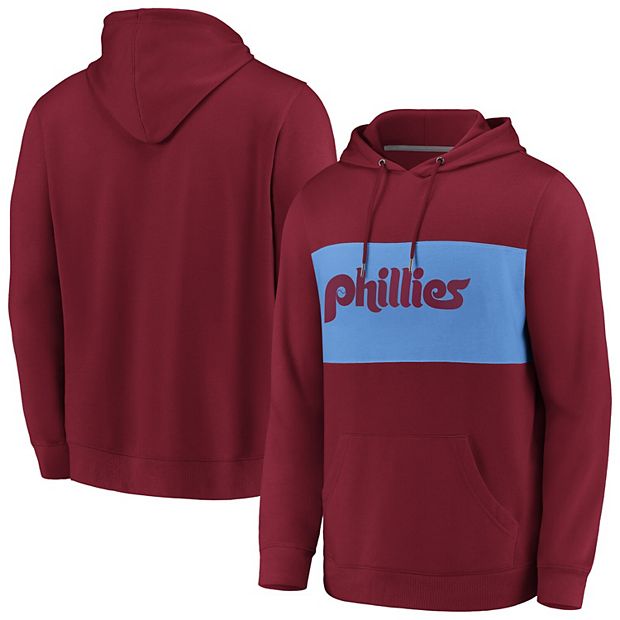 Women's Philadelphia Phillies Fanatics Branded Red Filled Stat Sheet Pullover  Hoodie