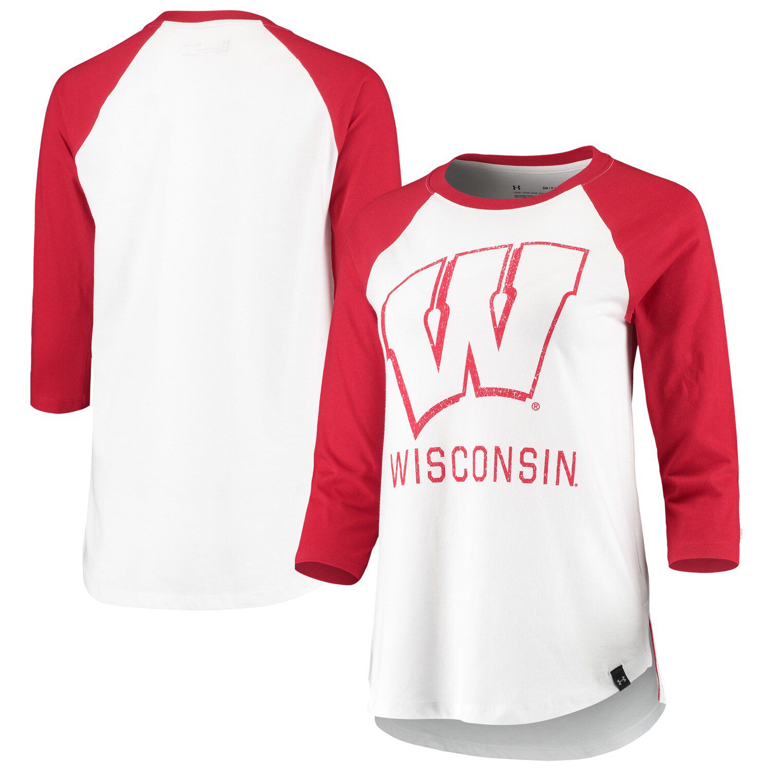 red and white raglan