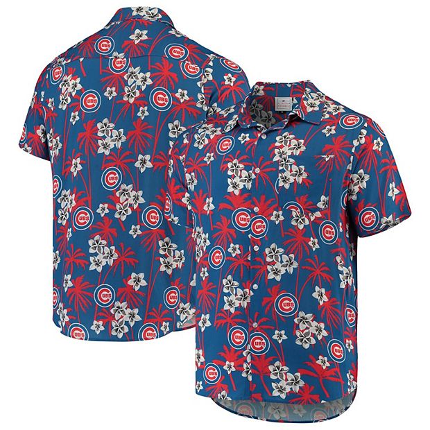 FOCO Men's Royal Chicago Cubs Big Logo Button-Up Shirt