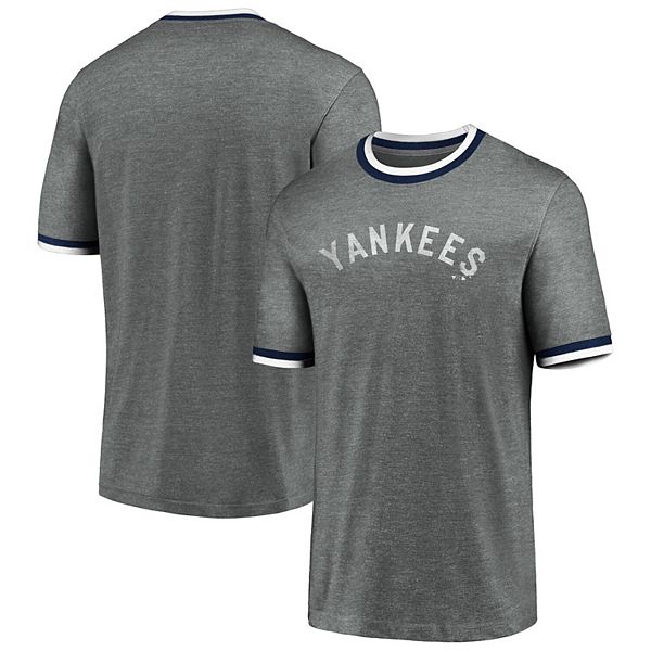 New York Yankees Under Armour Stripe Logo Tri-Blend T-Shirt