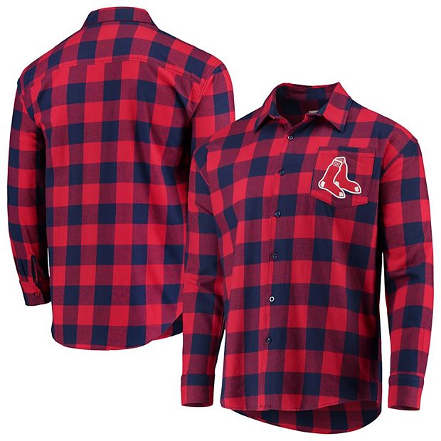 FOCO Men's Navy Boston Red Sox Big Logo Button-Up Shirt