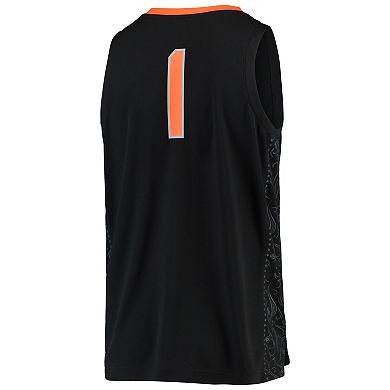 Men's Nike #1 Black Oklahoma State Cowboys Team Replica Basketball Jersey