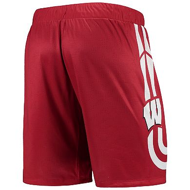 Men's Under Armour Red Wisconsin Badgers Replica Basketball Short