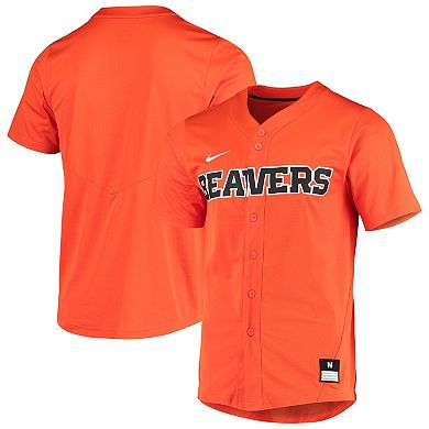 Men's Nike Orange Oregon State Beavers Vapor Untouchable Elite Replica Full-Button Baseball Jersey