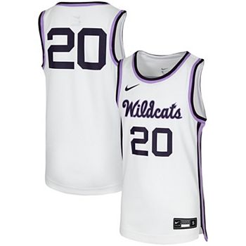 Men's Nike #20 White Kansas State Wildcats Team Replica Basketball Jersey