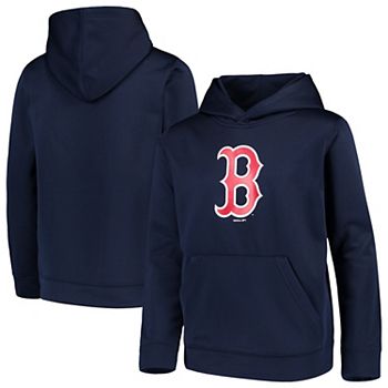 Boston Red Sox Youth Logo Fleece Pullover Hoodie - Navy