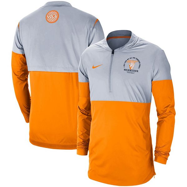 Men S Nike Gray Tennessee Orange Tennessee Volunteers Rivalry Football Half Zip Pullover Jacket