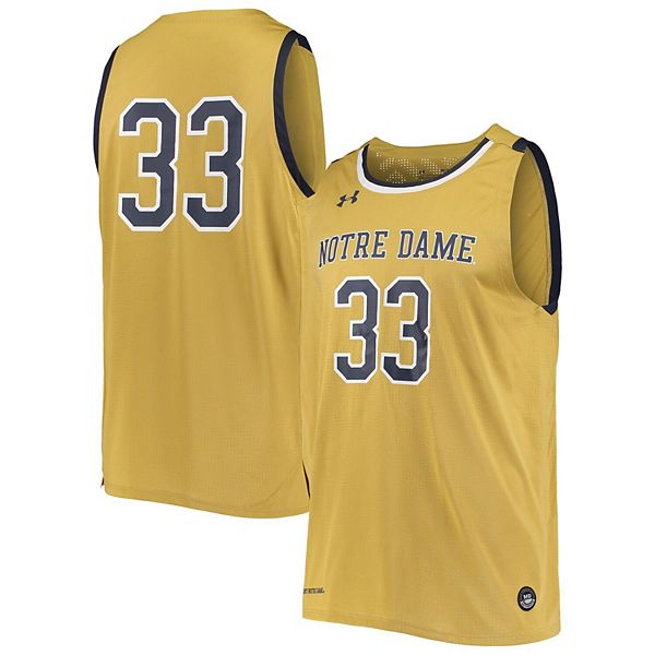 NCAA Notre Dame Fighting Irish Blue Gold Baseball Jersey V2