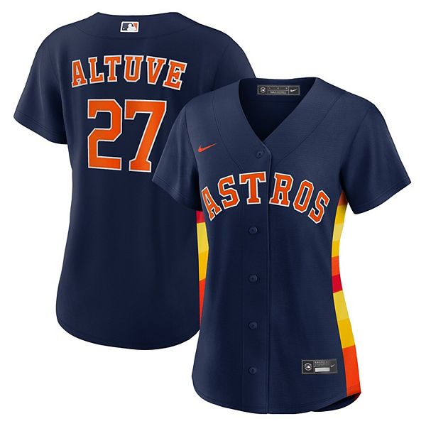 Youth Majestic Jose Altuve Navy/Orange Houston Astros Play Hard Player  V-Neck Jersey T-Shirt