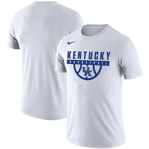 Men's Nike White Kentucky Wildcats Basketball Drop Legend Long Sleeve Performance T-Shirt